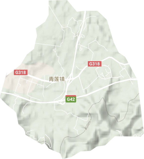 青莲街道地形图