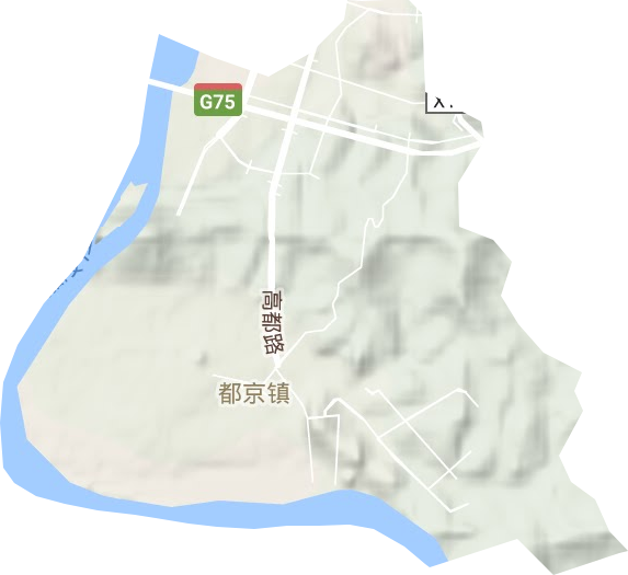 都京街道地形图