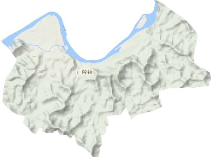江陵镇地形图