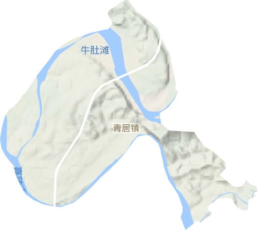 青居镇地形图