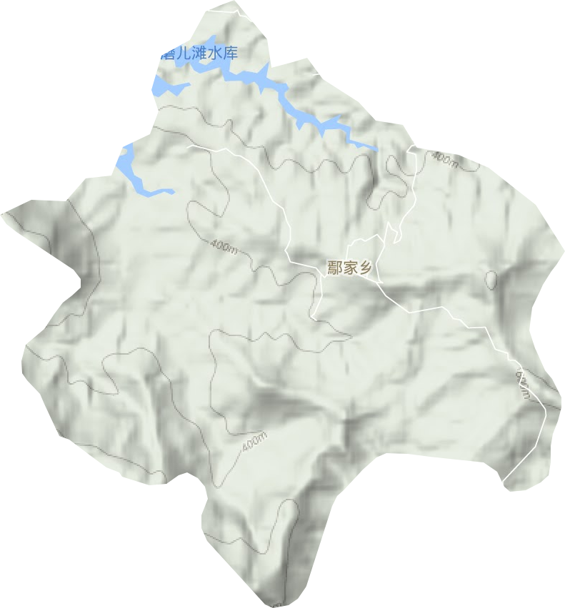 鄢家乡地形图