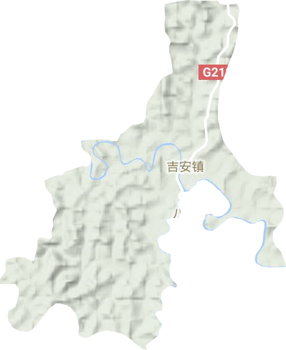 吉安镇地形图