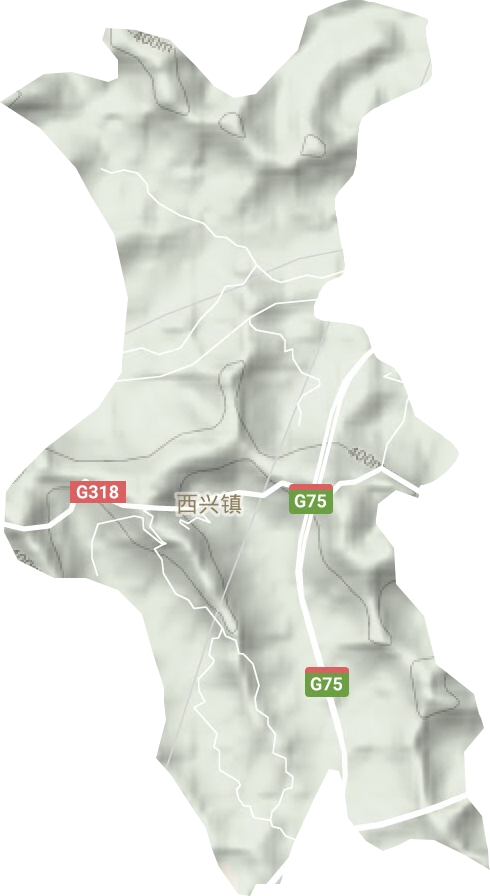 西兴镇地形图