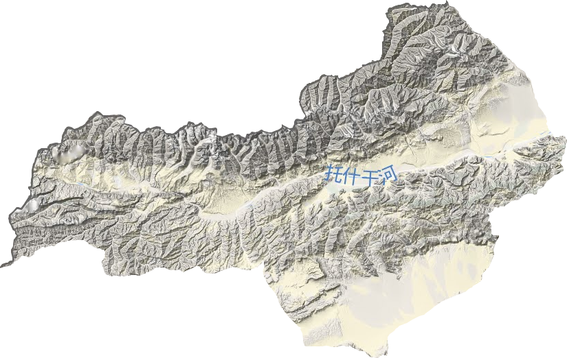 阿合奇县地形图