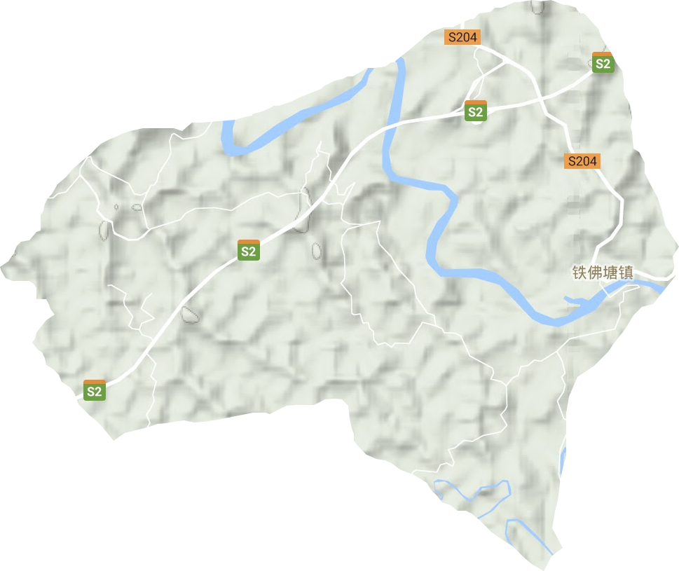 铁佛塘镇地形图