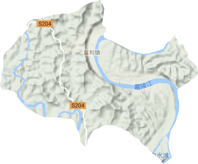 富利镇地形图