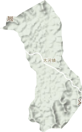 大河镇地形图