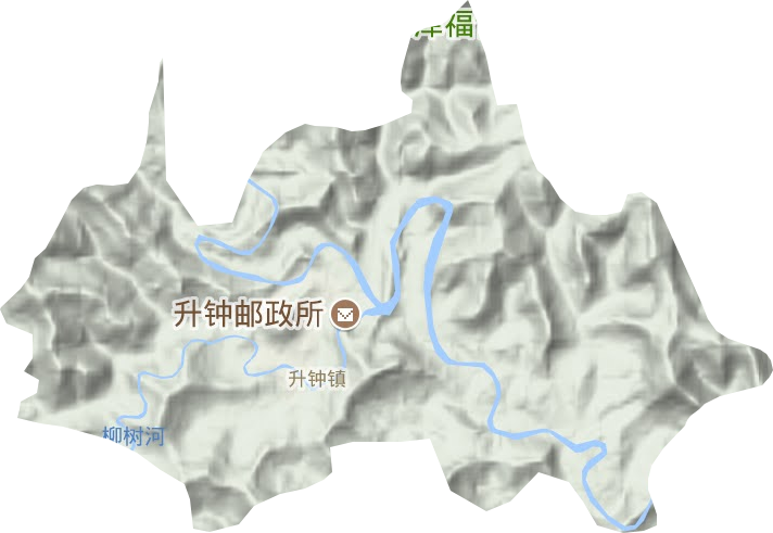 升钟镇地形图