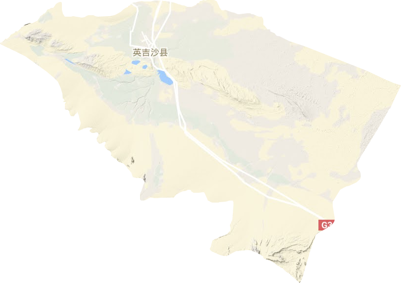 英吉沙县地形图
