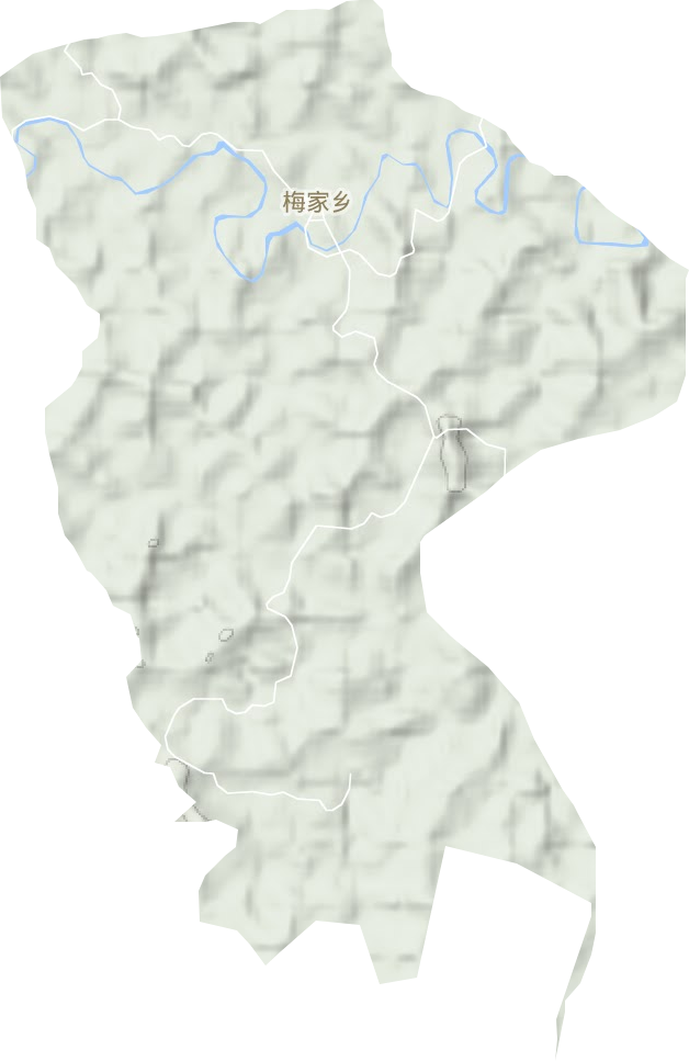 梅家乡地形图