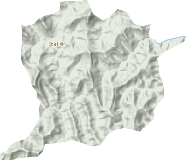 永红乡地形图