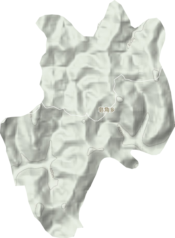 皂角乡地形图
