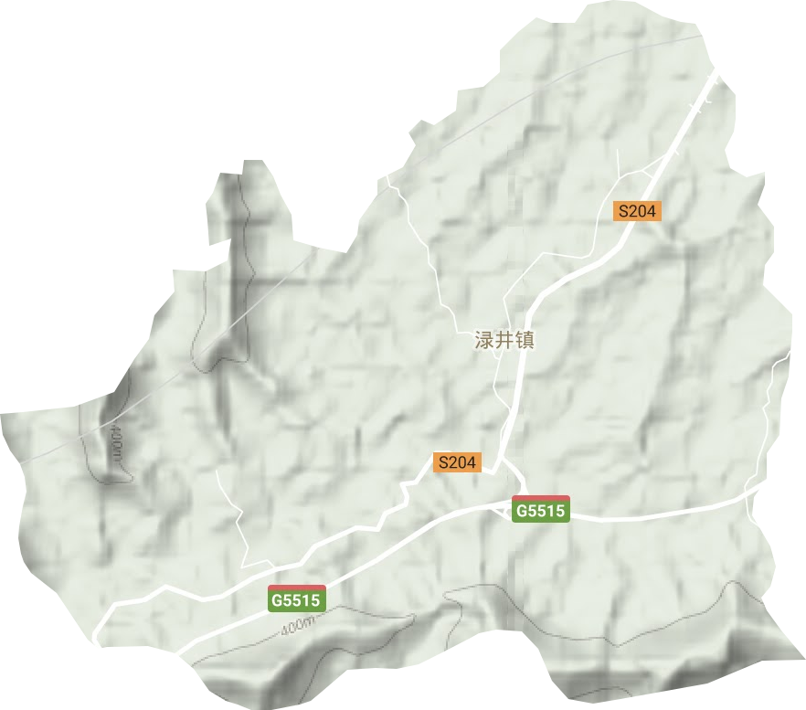 渌井镇地形图