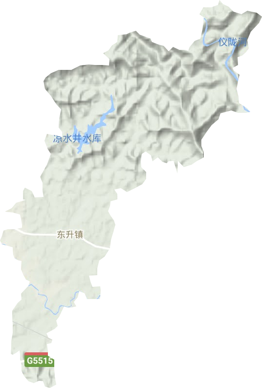 东升镇地形图