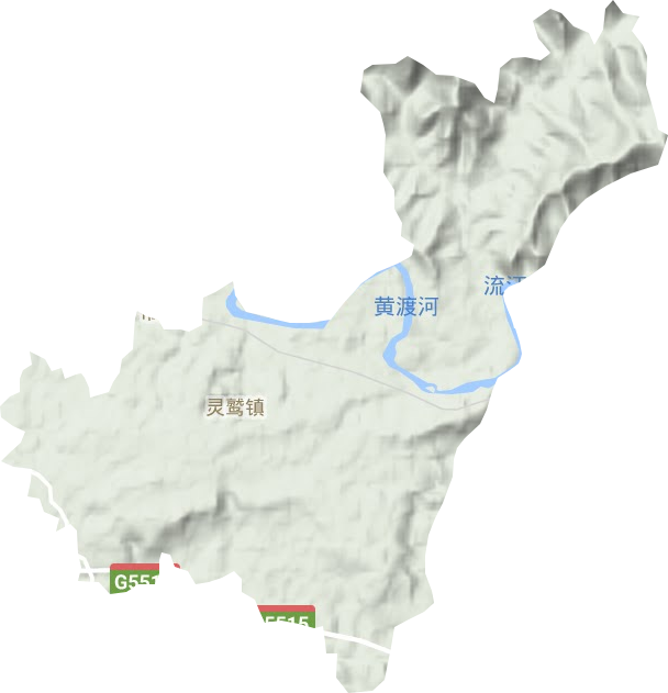 灵鹫镇地形图