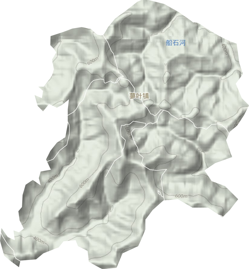蓼叶镇地形图