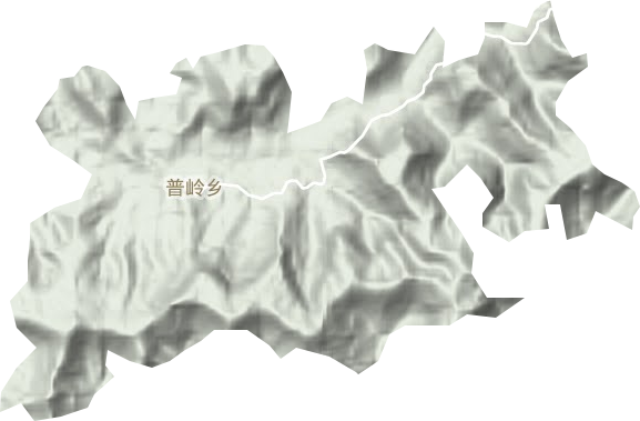 普岭乡地形图