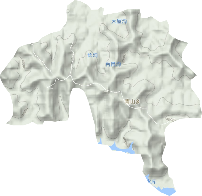 青山乡地形图