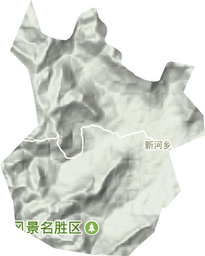 新河乡地形图