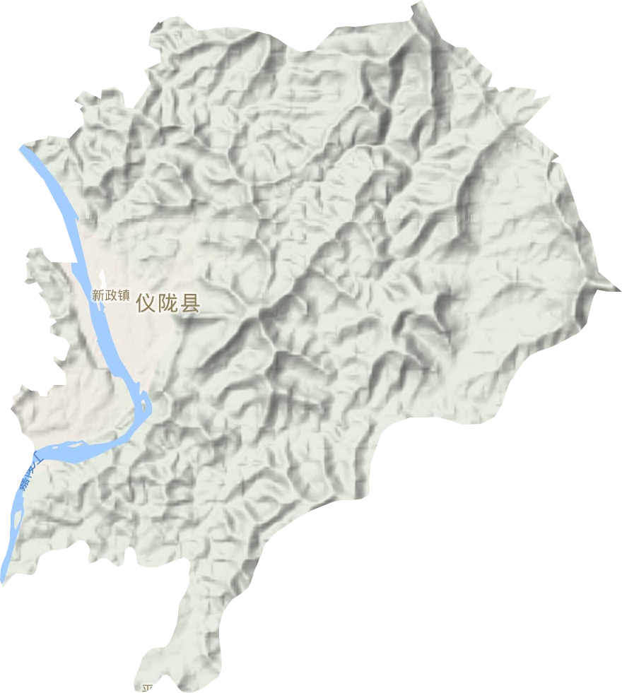 新政镇地形图