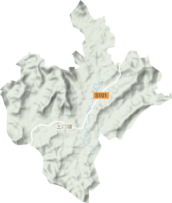 土门镇地形图