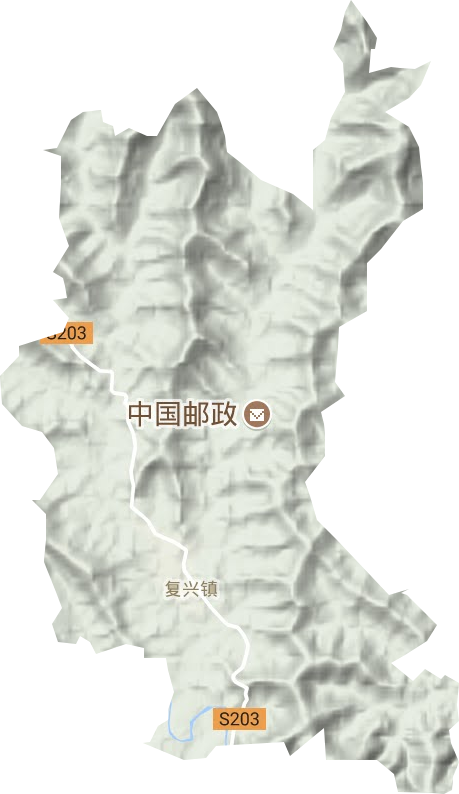 复兴镇地形图