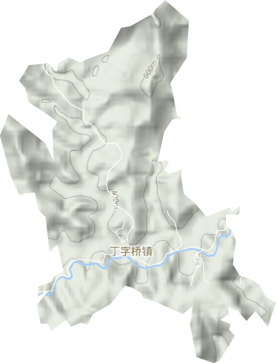 丁字桥镇地形图