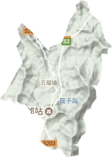 五福镇地形图