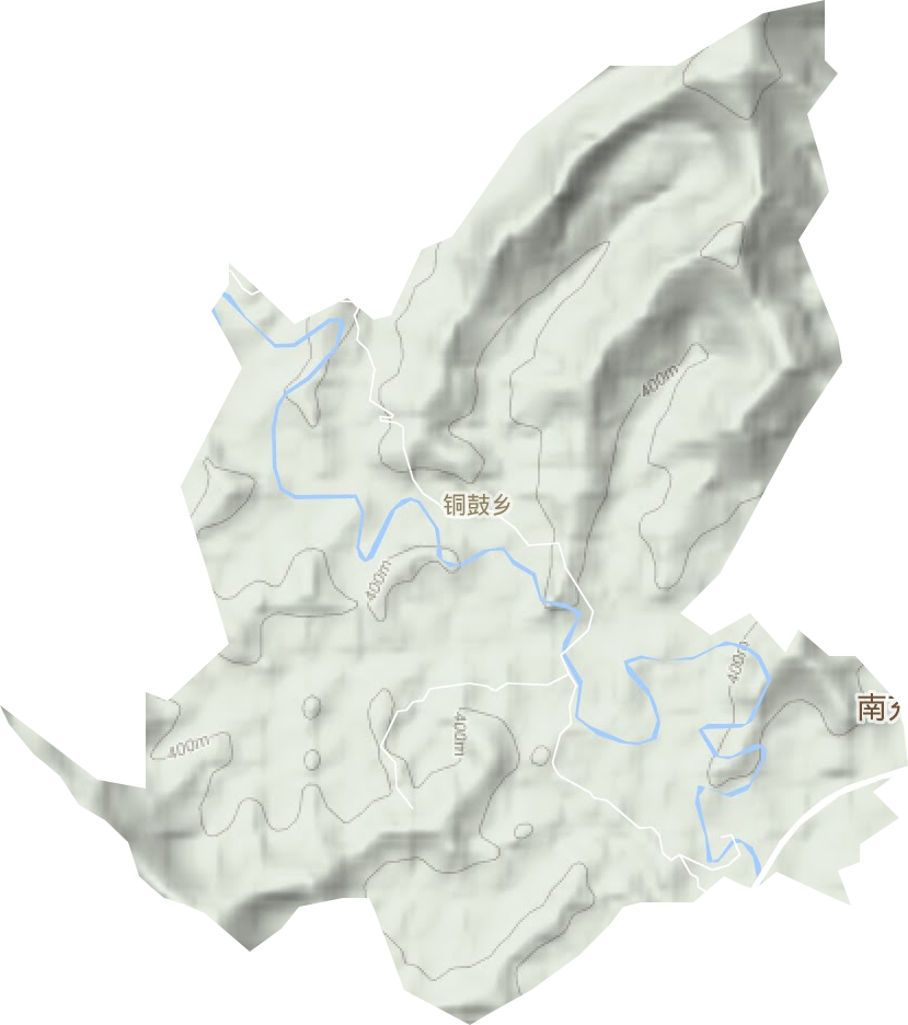 铜鼓乡地形图