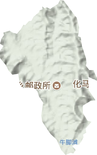 中坝乡地形图