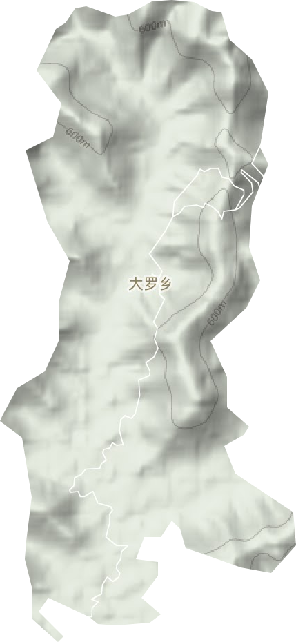 大罗乡地形图