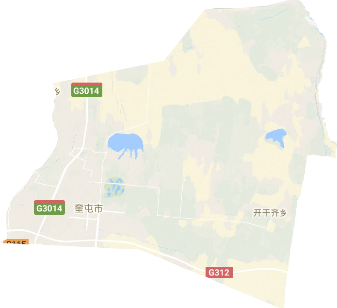 奎屯市地形图