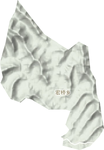 宏桥乡地形图