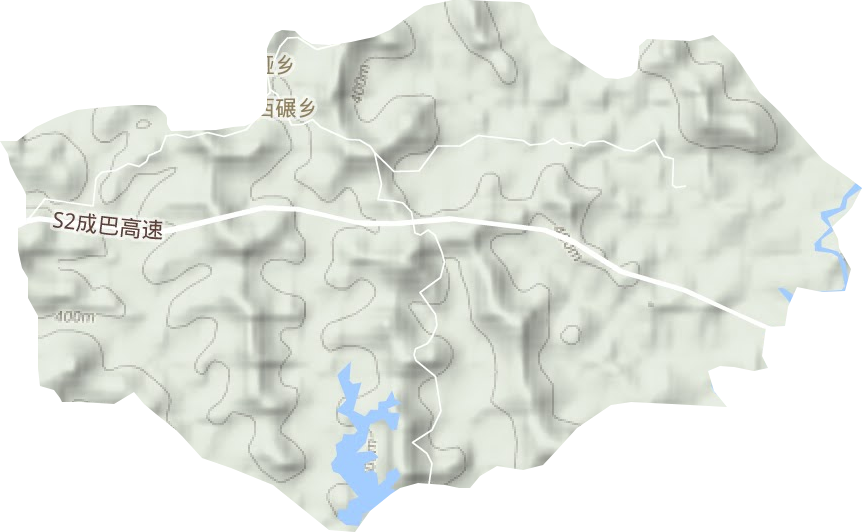 西碾乡地形图