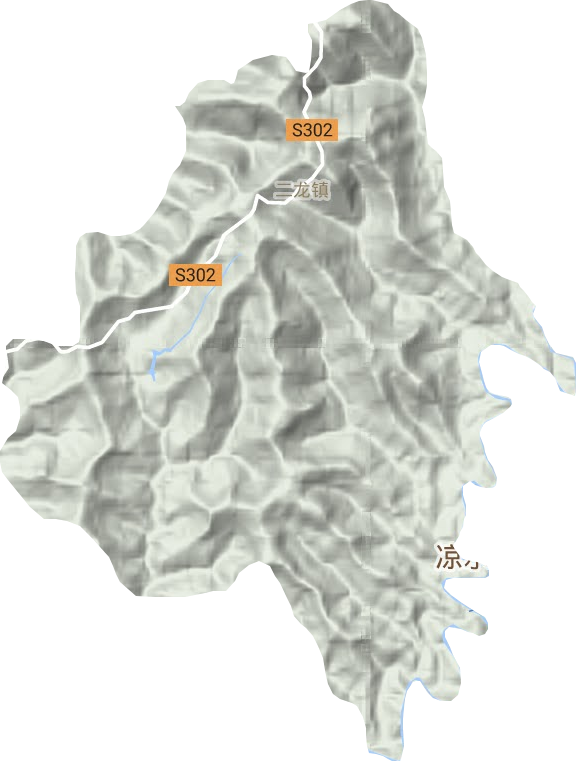 二龙镇地形图
