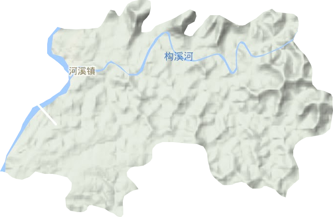 河溪镇地形图