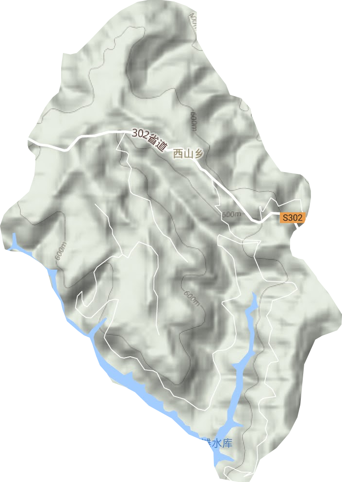 西山乡地形图