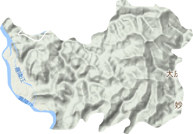 五马乡地形图