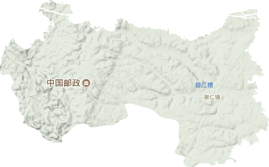 崇仁镇地形图