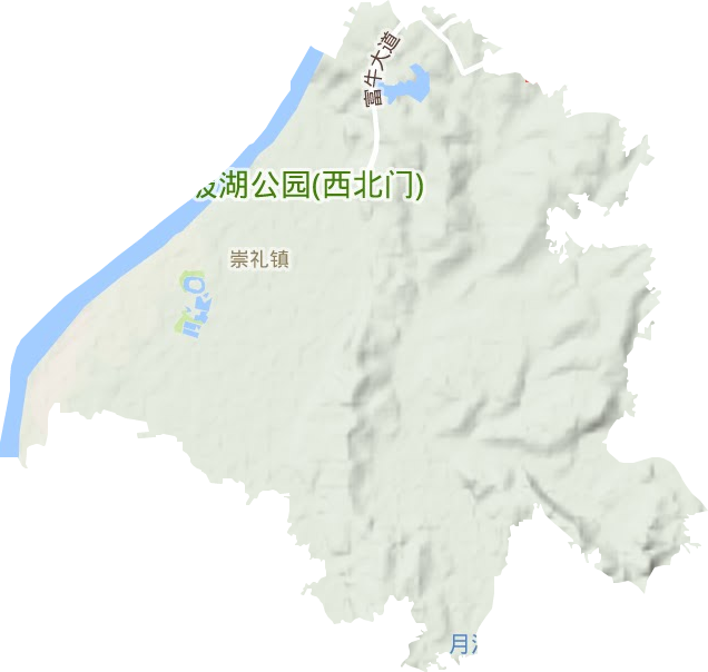 崇礼镇地形图