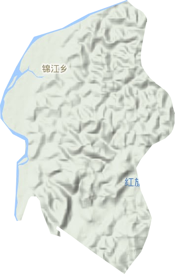 锦江乡地形图