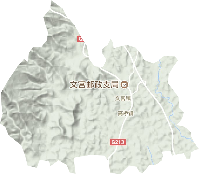 文宫镇地形图