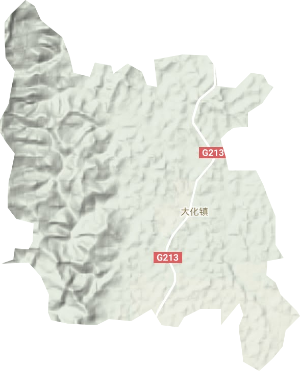 大化镇地形图