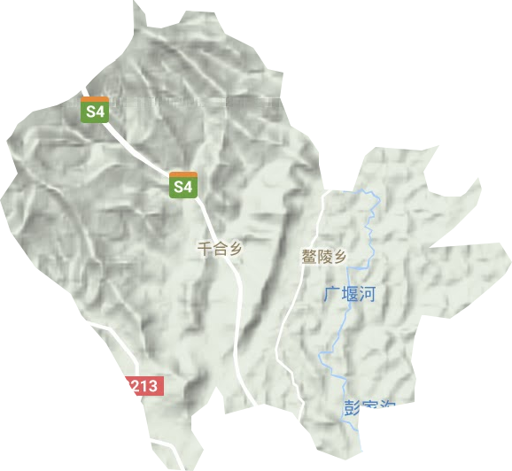鳌陵乡地形图