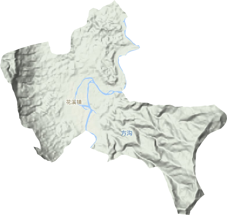 花溪镇地形图