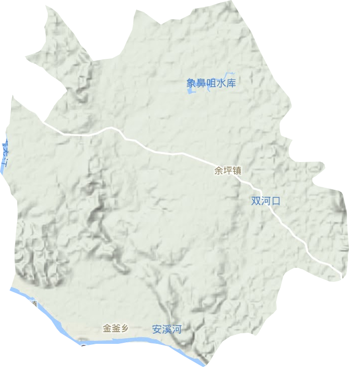 余坪镇地形图