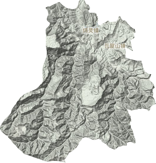 瓦屋山镇地形图