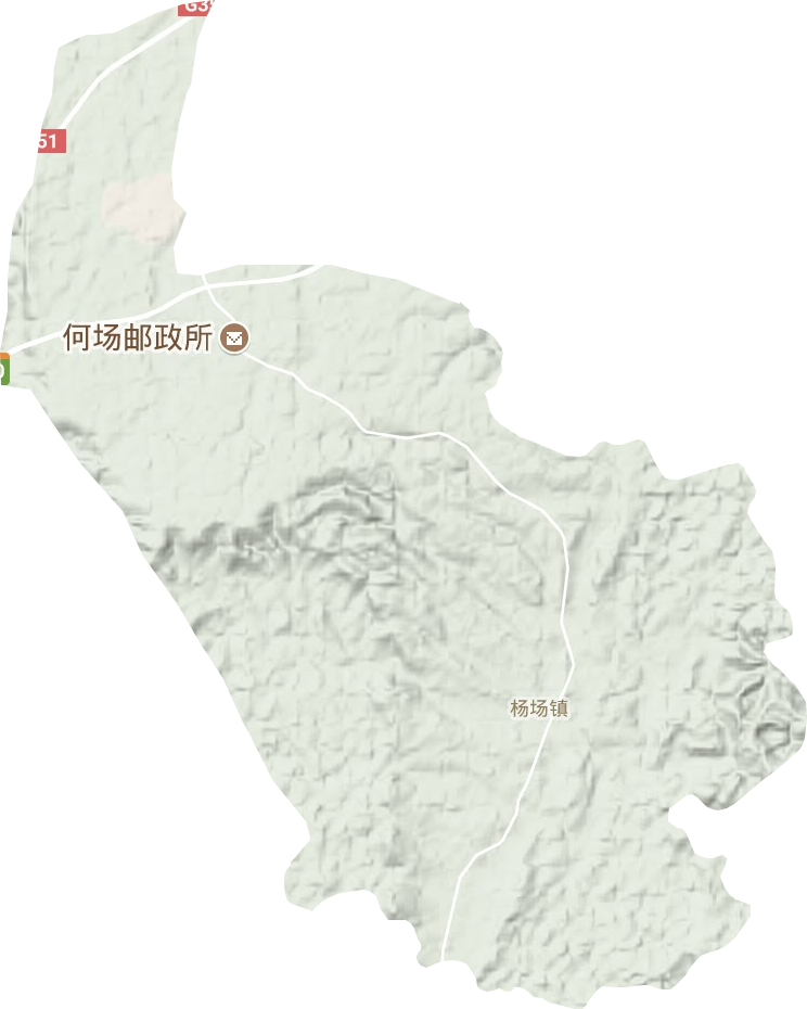 杨场镇地形图