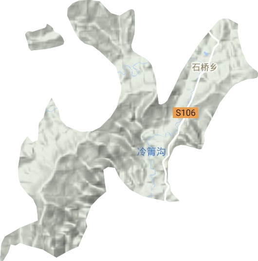 石桥乡地形图