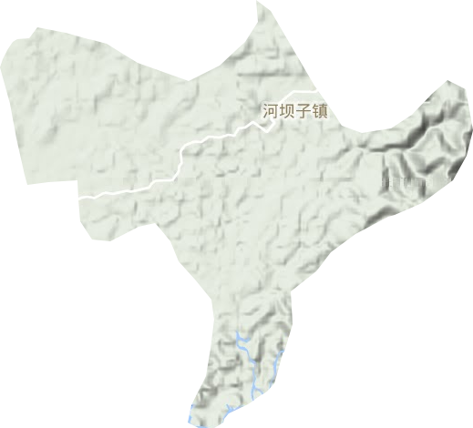 河坝子镇地形图